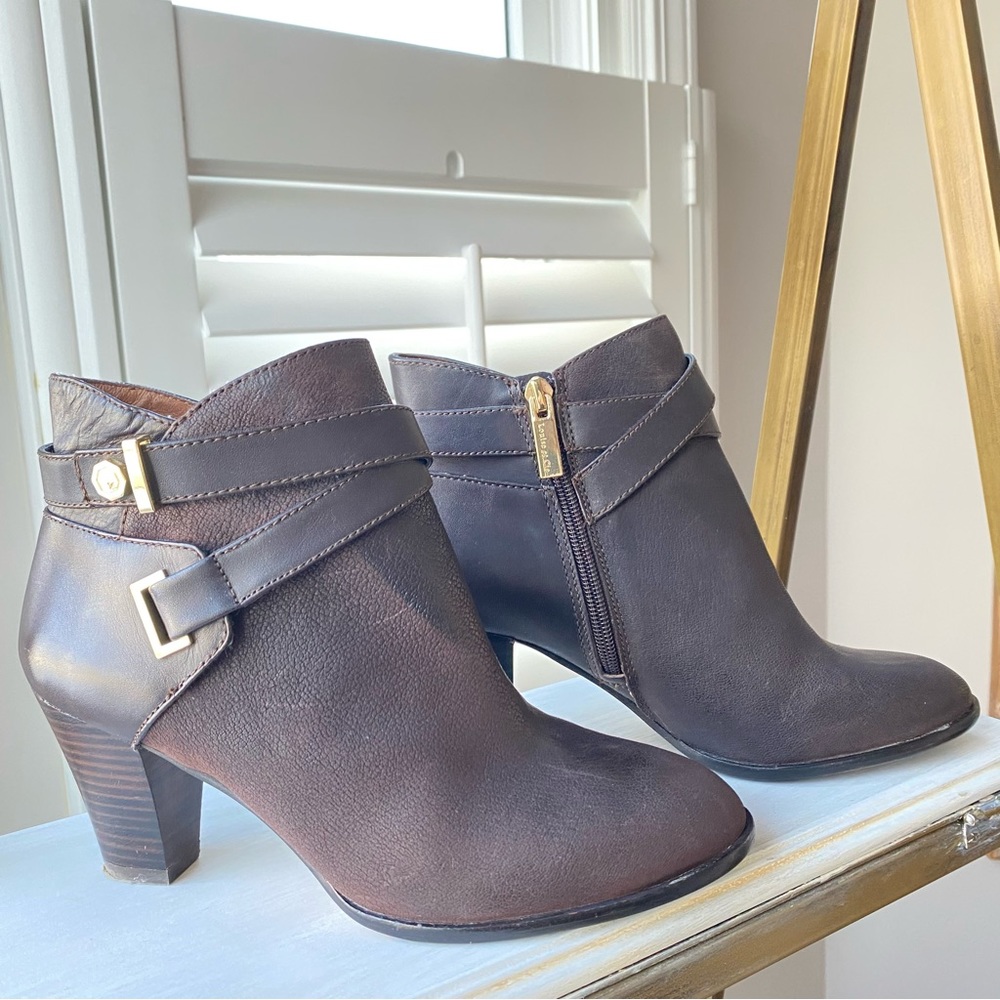Louise et Cie Leather Brown Leather Ankle Boots Sz 7.5